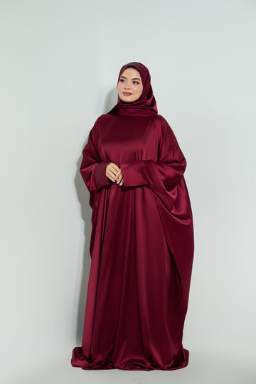 Rahaf Satin Isdal (Burgundy)