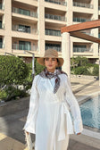 White Open dress, White