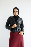 Black leather jacket, Black