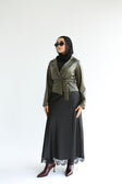 Olive Leather jacket