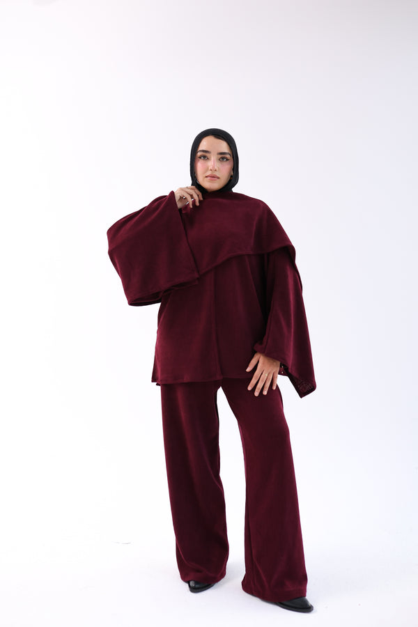 Leen burgundy set