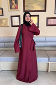 Burgundy open dress