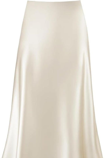 Satin creamy skirt
