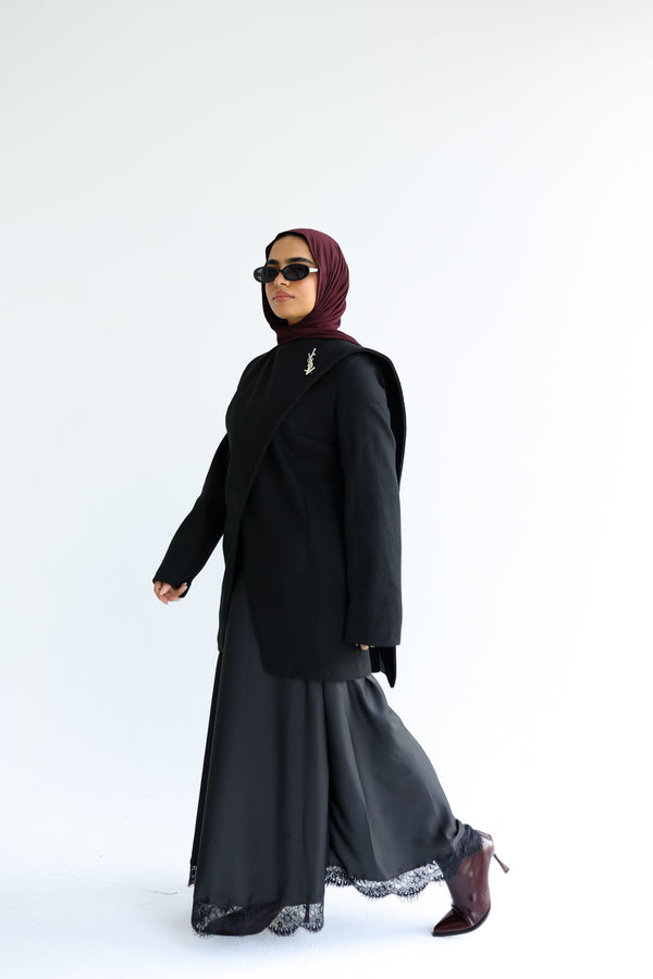 Black Wrap Coat