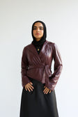 Burgundy leather jacket