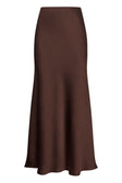 Satin Skirt (Brown)