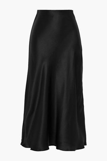 Black Satin Skirt