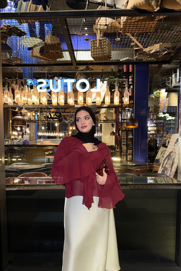 Burgundy Chiffon Blouse