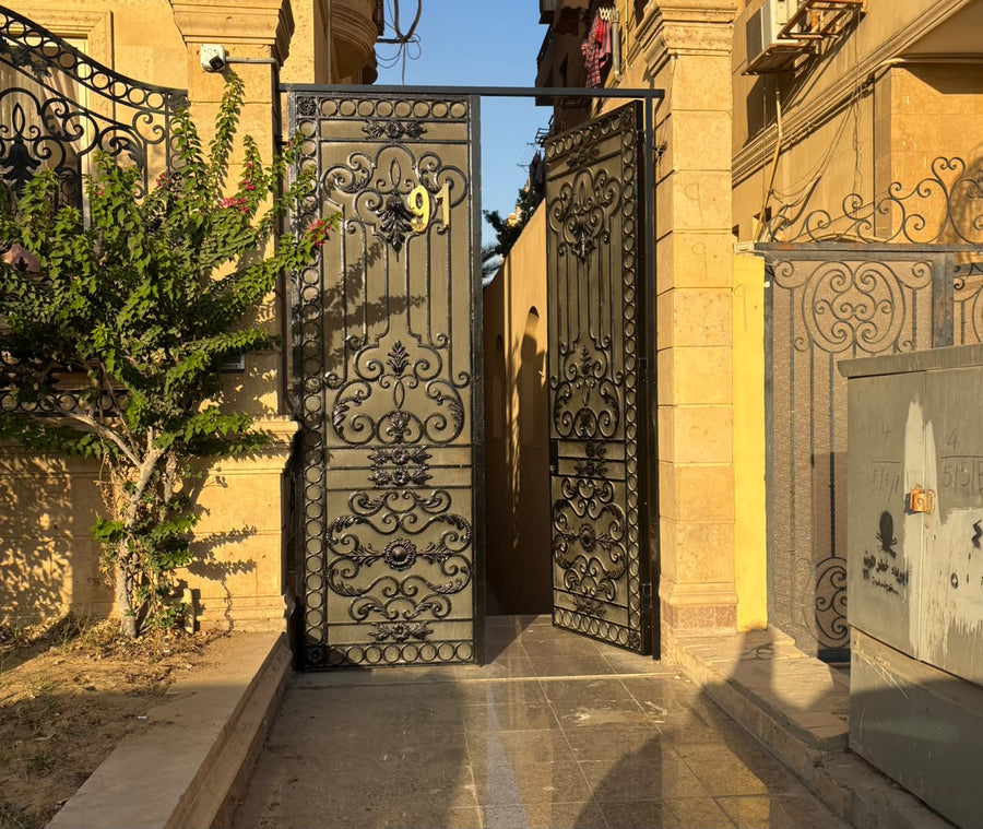 Look for the black gate with the gold number 91.