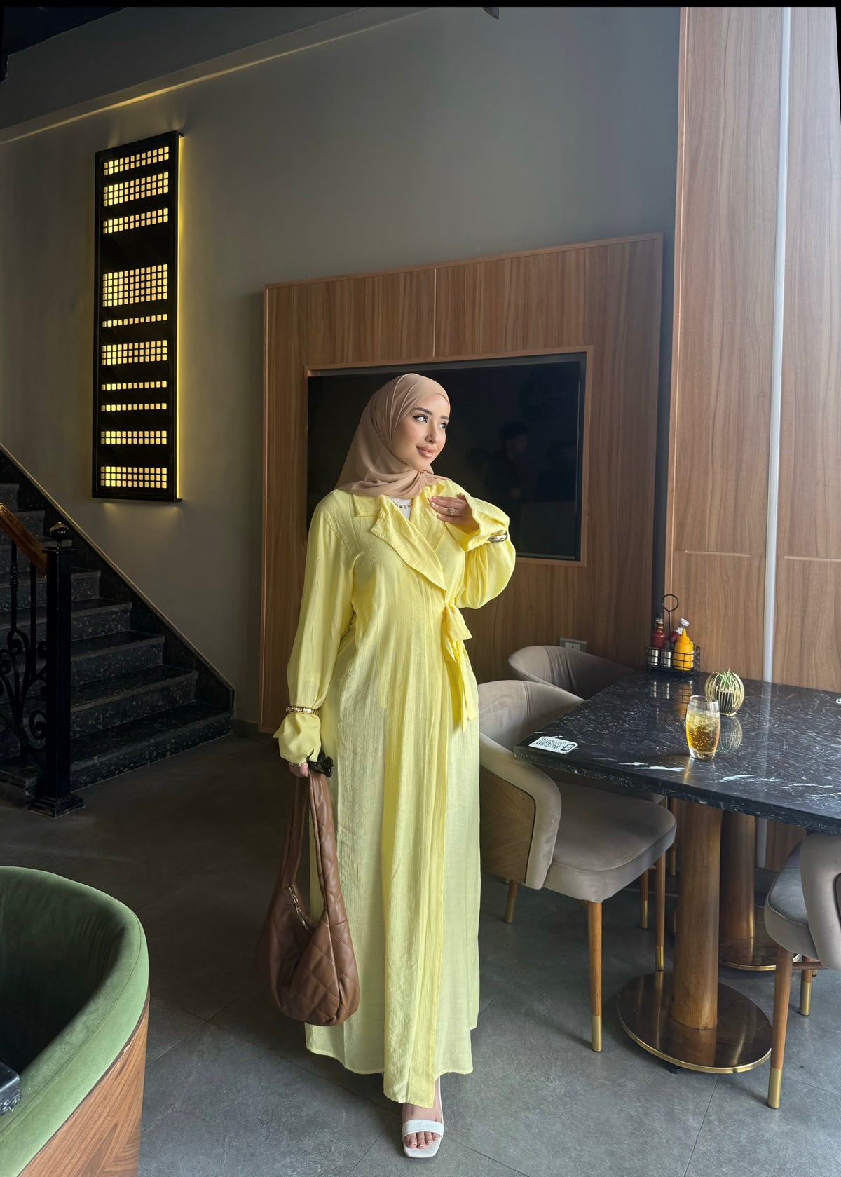 Yellow Open dress